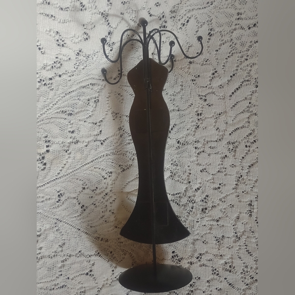 15" Mirror with Peacock Jewelry Stand - Picture 4 of 7